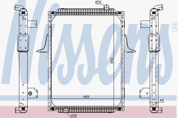 Радиатор охлаждения двигателя Nissens 63788a