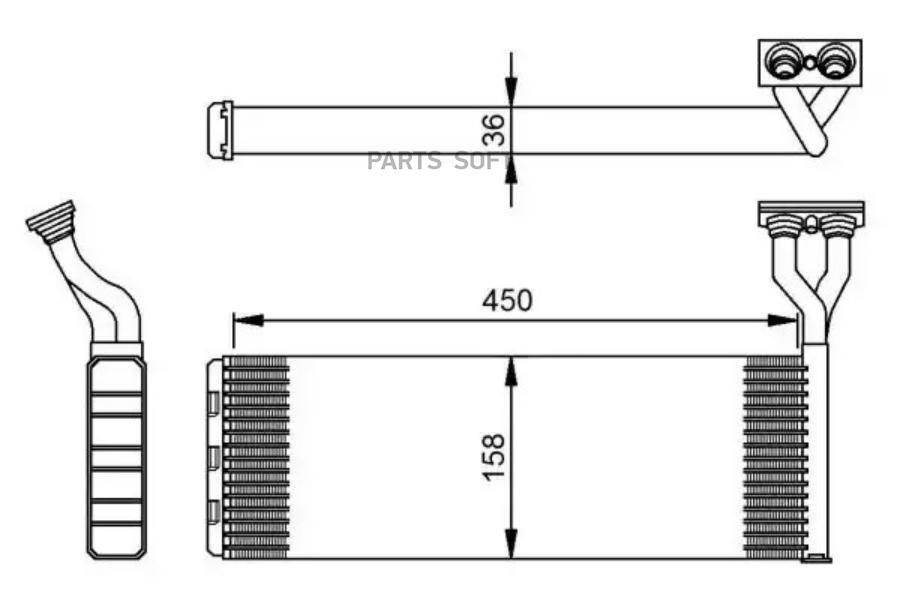 Радиатор отопителя NRF 54285