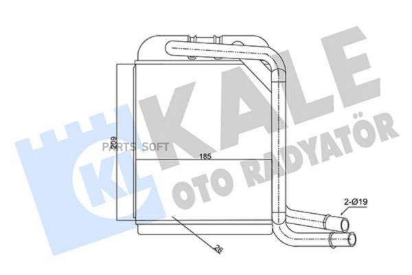 Радиатор отопителя VOLKSWAGEN MULTIVAN V/ VI/ TRANSPORTER V/ VI HEATER KALE 34738