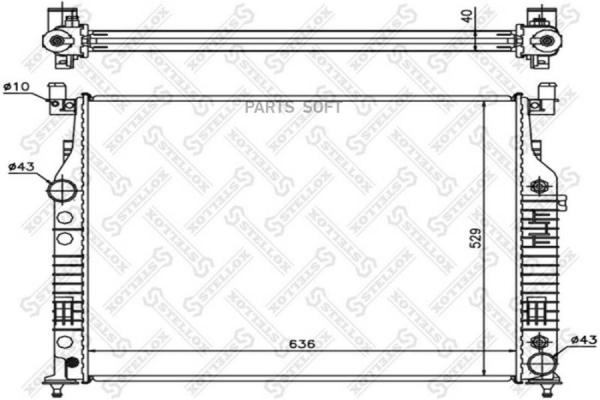 Радиатор системы охлаждения АКПП MB W164 6.2i 32V 05>/4.0CDiPF 06>/X164 4.0CDi 06>