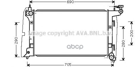 Радиатор системы охлаждения AVA QUALITY COOLING TOA229