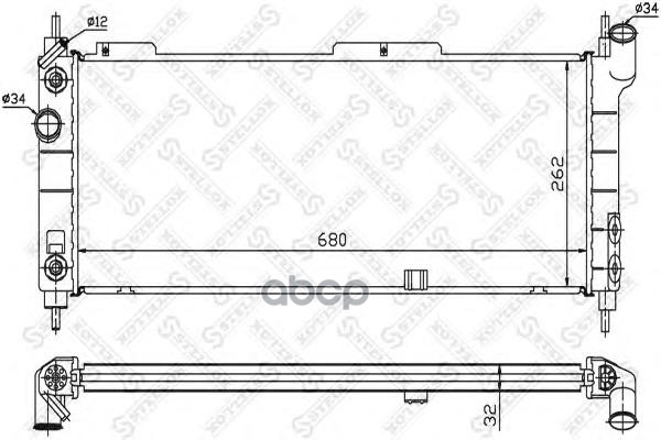 Радиатор системы охлаждения Stellox 1025136SX