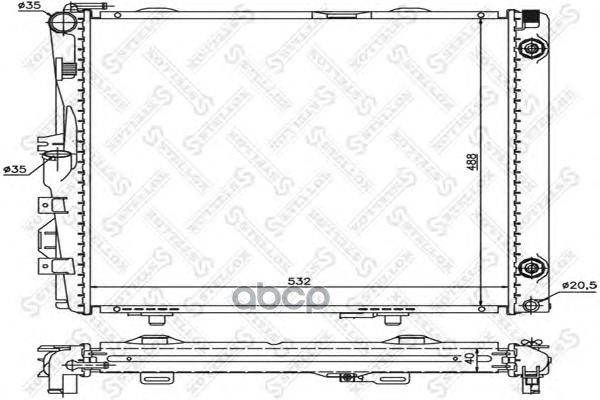 Радиатор системы охлаждения Stellox 1025368SX