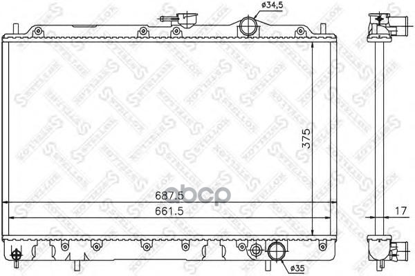 Радиатор системы охлаждения Stellox 1025370SX