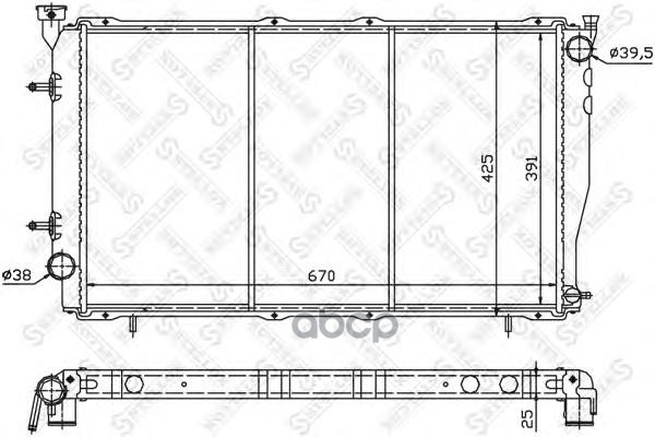 Радиатор системы охлаждения Stellox 1025382SX