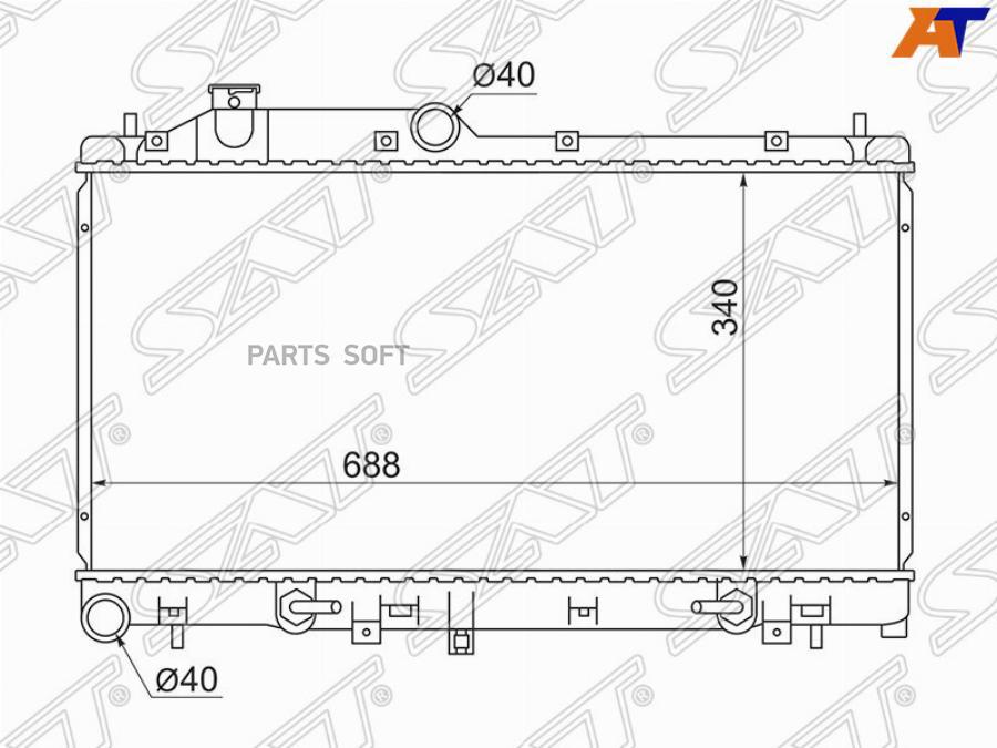 Радиатор Subaru Legacy 2,0-2,5/Impreza Wrx 03-/Forester 07- Sat арт. SB0005-BL