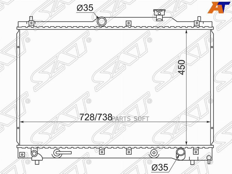 Радиатор Toyota Estima 2azfe 2.4 99-06 Sat арт. TY0030-TCR3