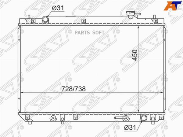 Радиатор Toyota Harrier 5s-Fe 97-03 Sat арт. SG-TY0003-SXU1