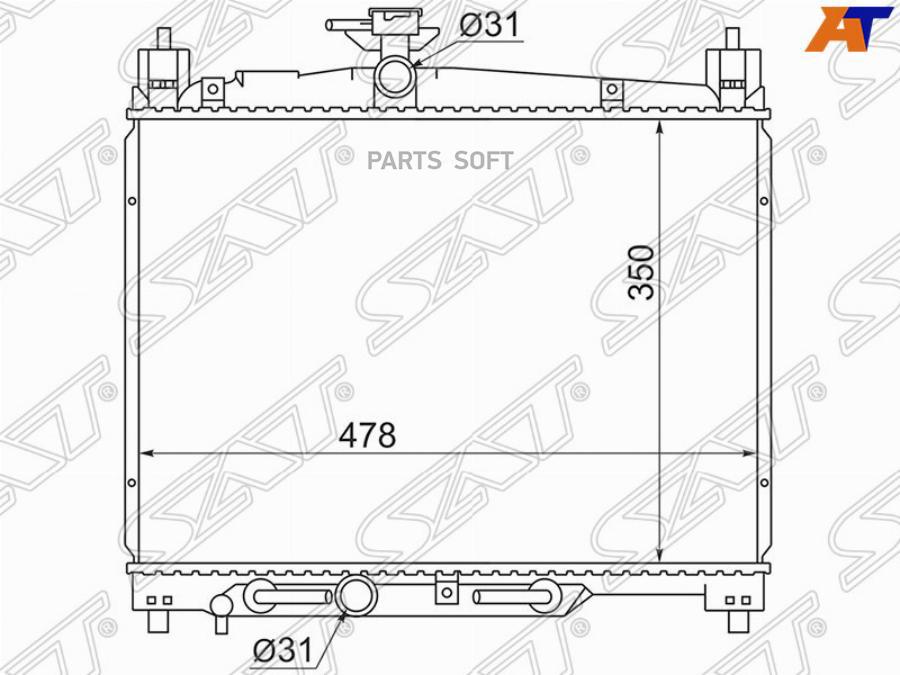 Радиатор Toyota Yaris/Vitz/Echo/Platz 1/2sz-Fe 99-05 Sat арт. TY000W10-SZ