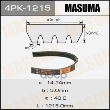 Ремень Поликлиновой Masuma 4pk-1215 Masuma арт. 4PK-1215