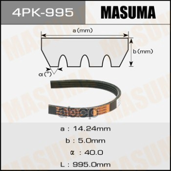 Ремень Поликлиновой Masuma 4pk-995 Masuma арт. 4PK-995