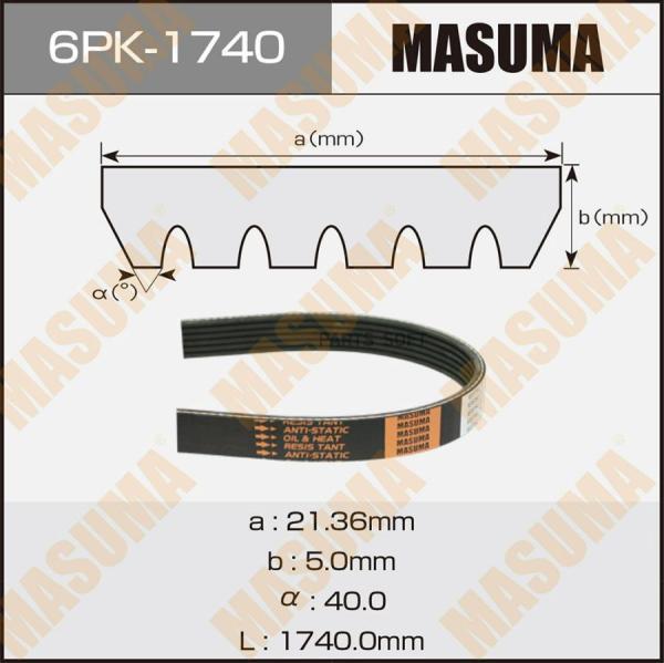 Ремень Поликлиновый Masuma 6Pk-1740 Masuma 6PK-174