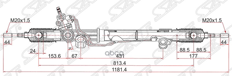 Рейка Рулевая Toyota Land Cruiser 02-07 Rhd Sat арт. ST-44250-6009