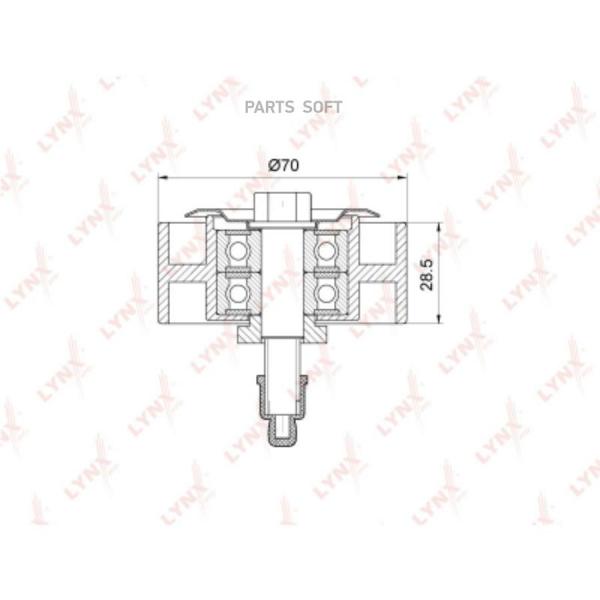 Ролик направляющий / приводной подходит для TOYOTA Land Cruiser Prado(120) 3.0D 00 / Dyna