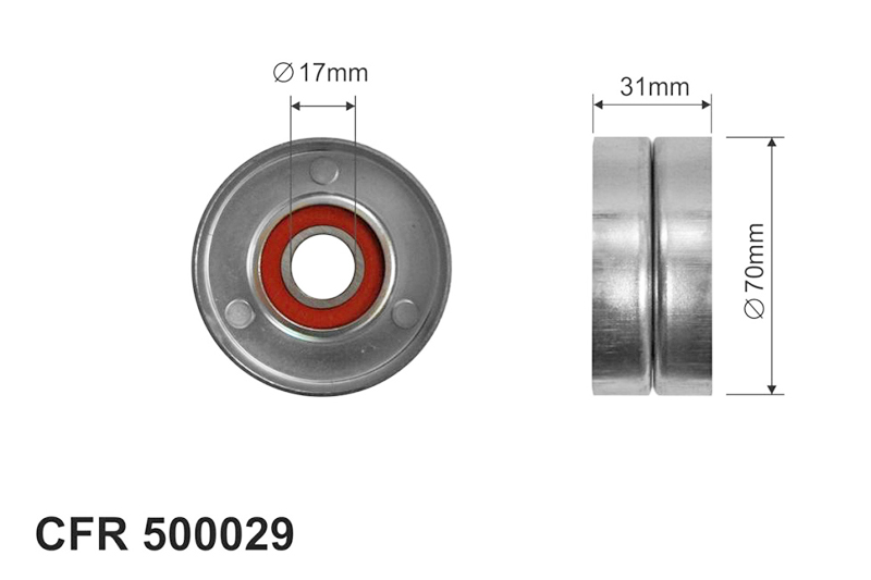 Ролик натяж-ля ремня CAFFARO 500029