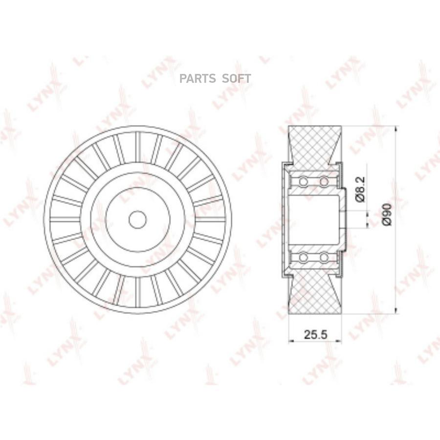 Ролик обводной ремня ГРМ VW Corrado/LT 28-46 II/Transporter IV 88>06 Lynx PB7036