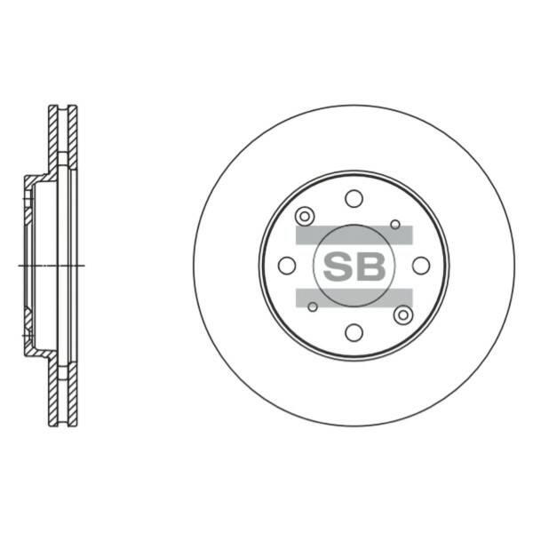 SANGSIN BRAKE Диск тормозной передний HONDA JAZZ 02- SD4113 1шт