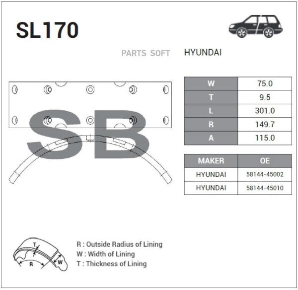 SANGSIN BRAKE Накладка тормозная SANGSIN BRAKE SL17