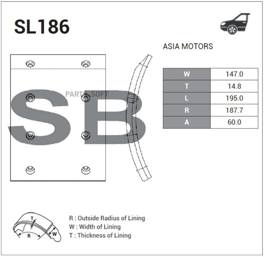 SANGSIN BRAKE Накладка тормозная SANGSIN BRAKE SL186