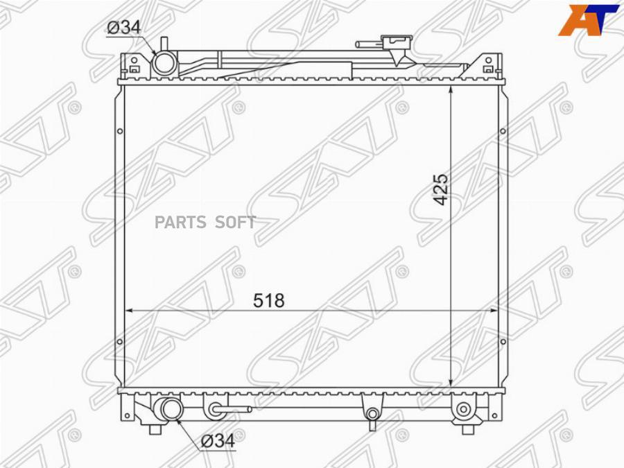 SAT Радиатор SUZUKI ESCUDO/GRAND VITARA J20A/H20A/H25A 94-04 подход. на рядный