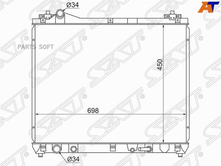 SAT Радиатор SUZUKI ESCUDO/GRAND VITARA/CHEVROLET TRACKER 2.0/2.4 05