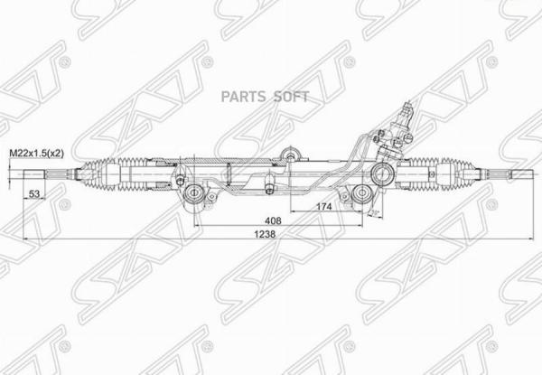 SAT Рейка рулевая TOYOTA LAND CRUISER 200/SEQUOIA 07-/LEXUS LX570 07