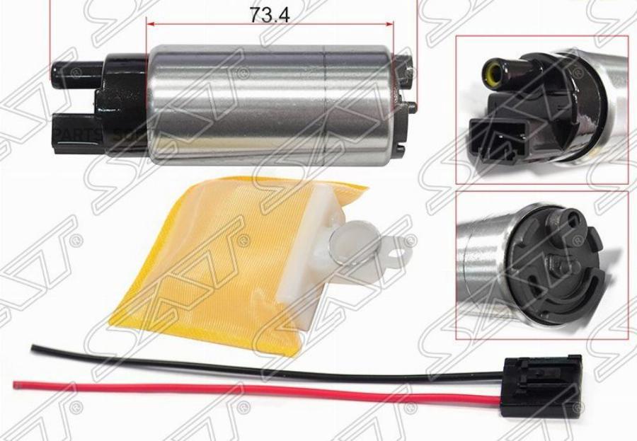 SAT Топливный насос 12V, 3BAR, 90L/H, V=1300-2500 4-5-7A-FE,4A-GE,4E-FTE,3-4S- FE,3S-GE,2A