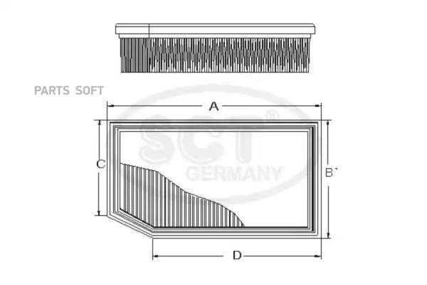 SCT GERMANY SB2283 Воздушный фильтр SB2283 BMW X5 E70 4.8iS () 1шт