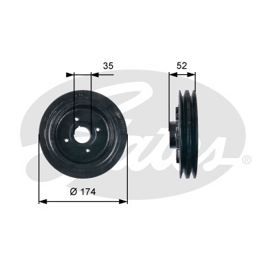 Шкив Gates TVD1124