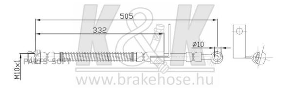 Шланг Тормозной K&K Ft0427 /5873125000/ Accent Пер.Лев. 00- K&K FT0427