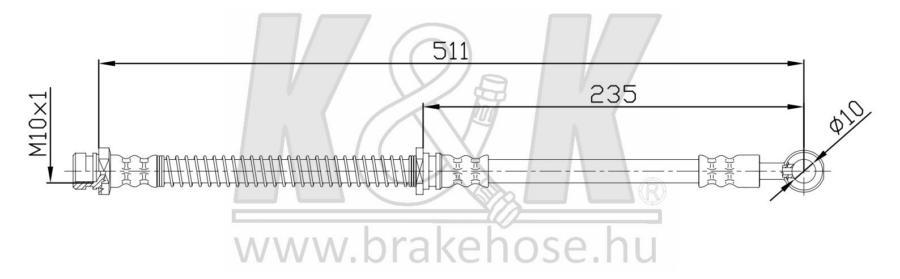 Шланг Тормозной Передн Mitsubishi: Space Wagon (N9w, N8w) 1.8/2.0/2.0 Gdi/2.4/2.4 Gdi/2.4