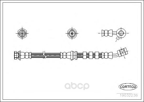 Шланг тормозной системы Corteco 19032236
