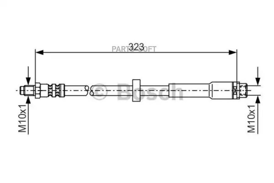 Шланг тормозной задний AUDI A6 (4F2, C6