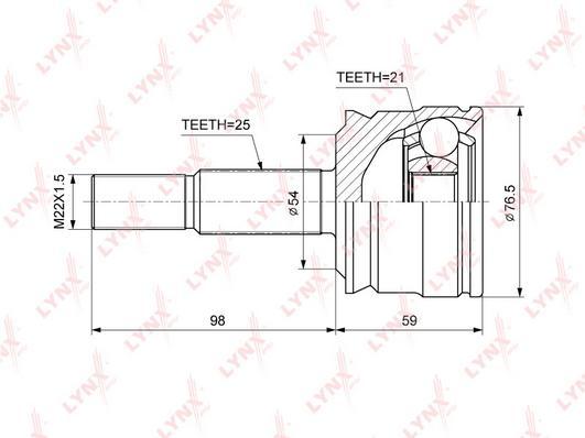 Шрус Наружный LYNXauto CO-379