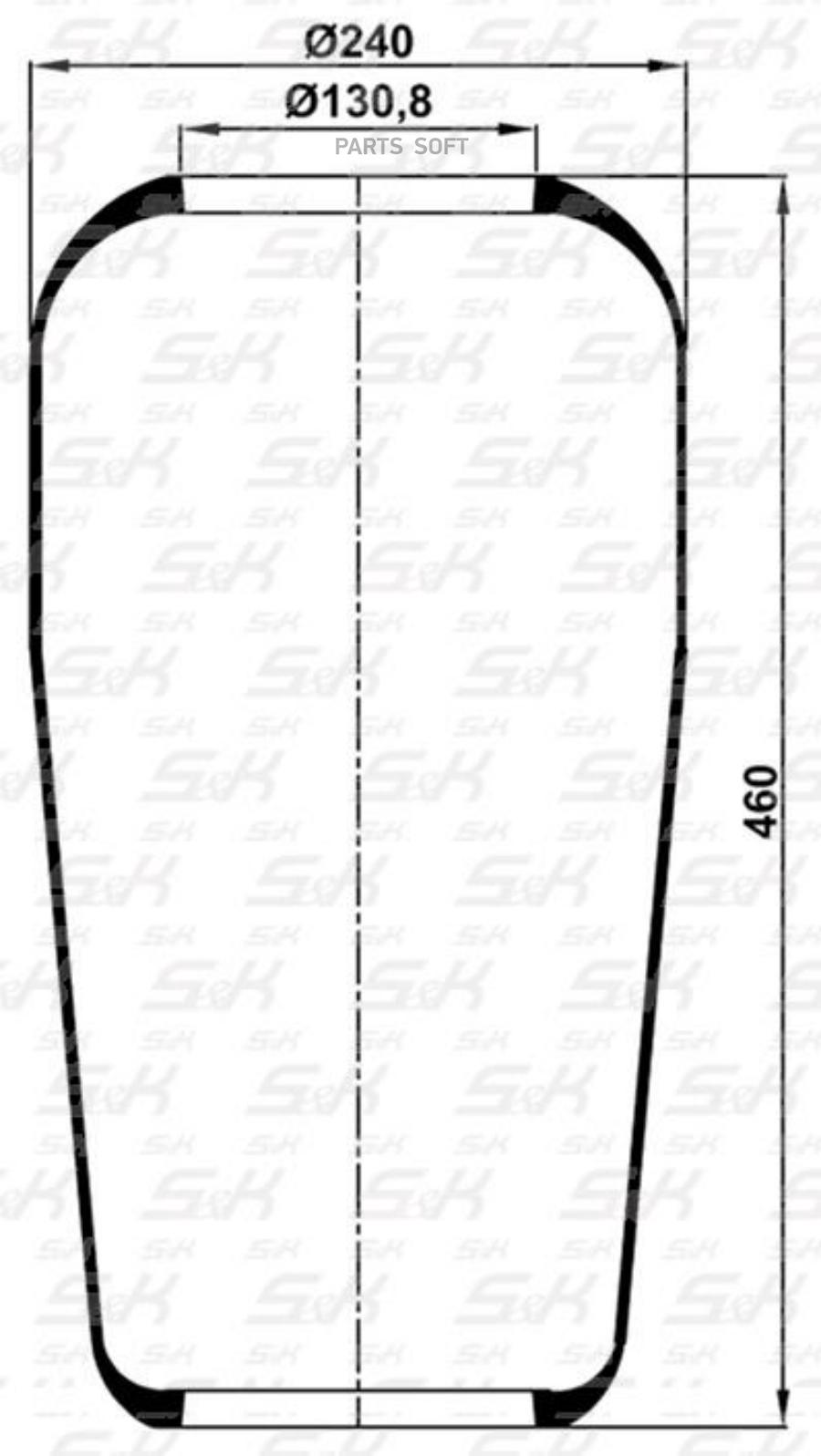 S&K Подушка пневматическая SK72001