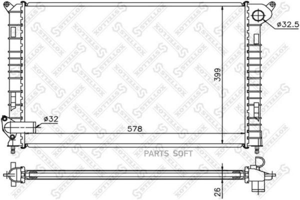 STELLOX 1026785SX 10-26785-SX радиатор системы охлаждения! Mini Cooper/One 1.4/1.6i 01