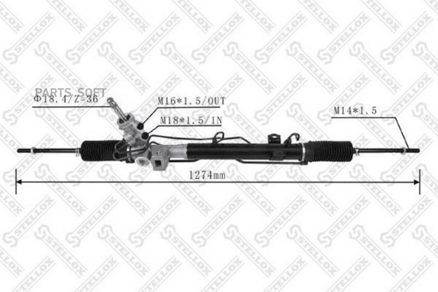 STELLOX 3137333SX 31-37333-SX рейка рулевая с г/у с тягами, 5114163AA Chrysler Voyager IV