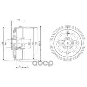 Тормозной барабан Re CHEV/DAE Matiz 03,05-> DELPHI BF4