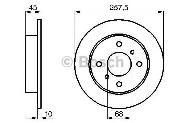 Тормозной диск BOSCH 0986478564