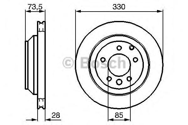 Тормозной диск BOSCH 0986479095