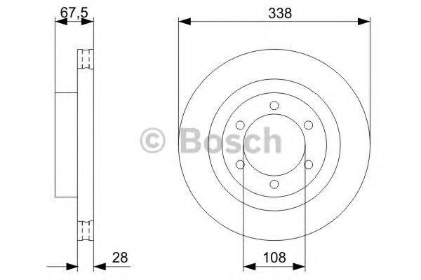 Тормозной диск BOSCH 0986479304