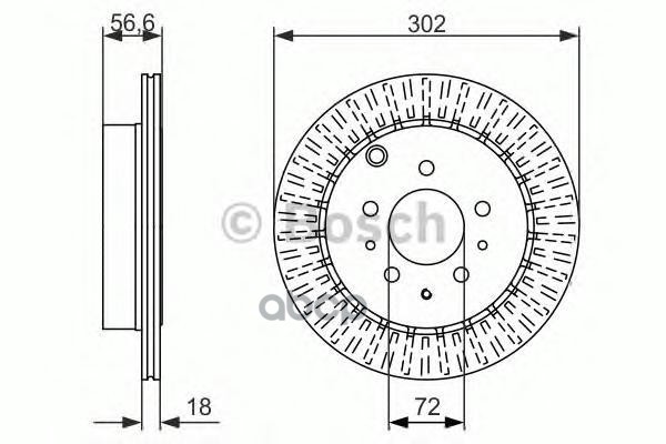 Тормозной диск BOSCH 0986479757