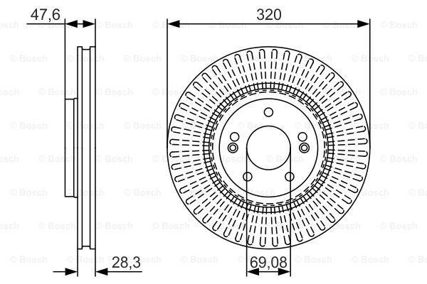 Тормозной диск BOSCH 0986479A21