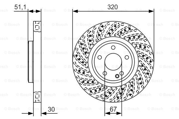 Тормозной диск BOSCH 0986479A6