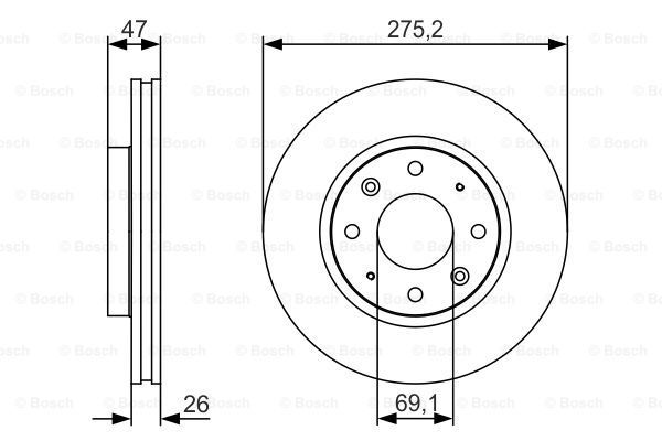 Тормозной диск BOSCH 0986479S28