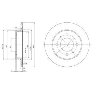 Тормозной диск DELPHI BG307