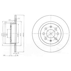 Тормозной диск DELPHI BG3945