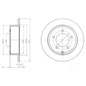 Тормозной диск DELPHI BG4179