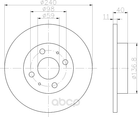 Тормозной диск HELLA PAGID 8DD355103151