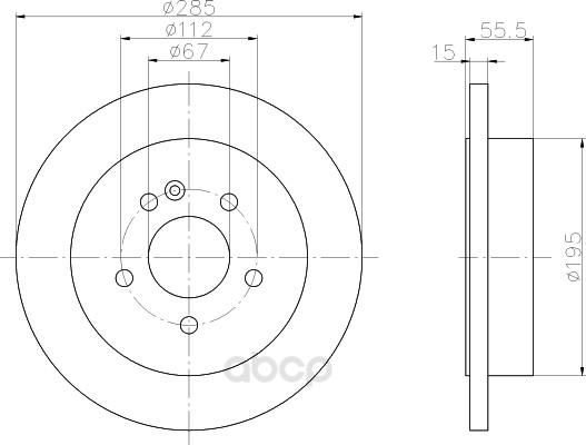 Тормозной диск HELLA PAGID 8DD355105851